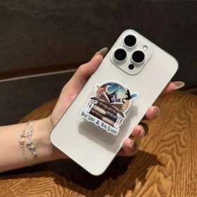 Magical Fantasy Phone Grip – "High Lords and Wing Leaders" , Enchanted Books with Mountain View, Perfect Gift for Book Lovers & Fantasy Fans