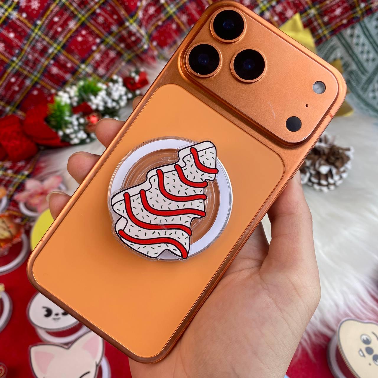 Christmas Cookie Phone Grip, Holiday Phone Stand, MagSafe Option
