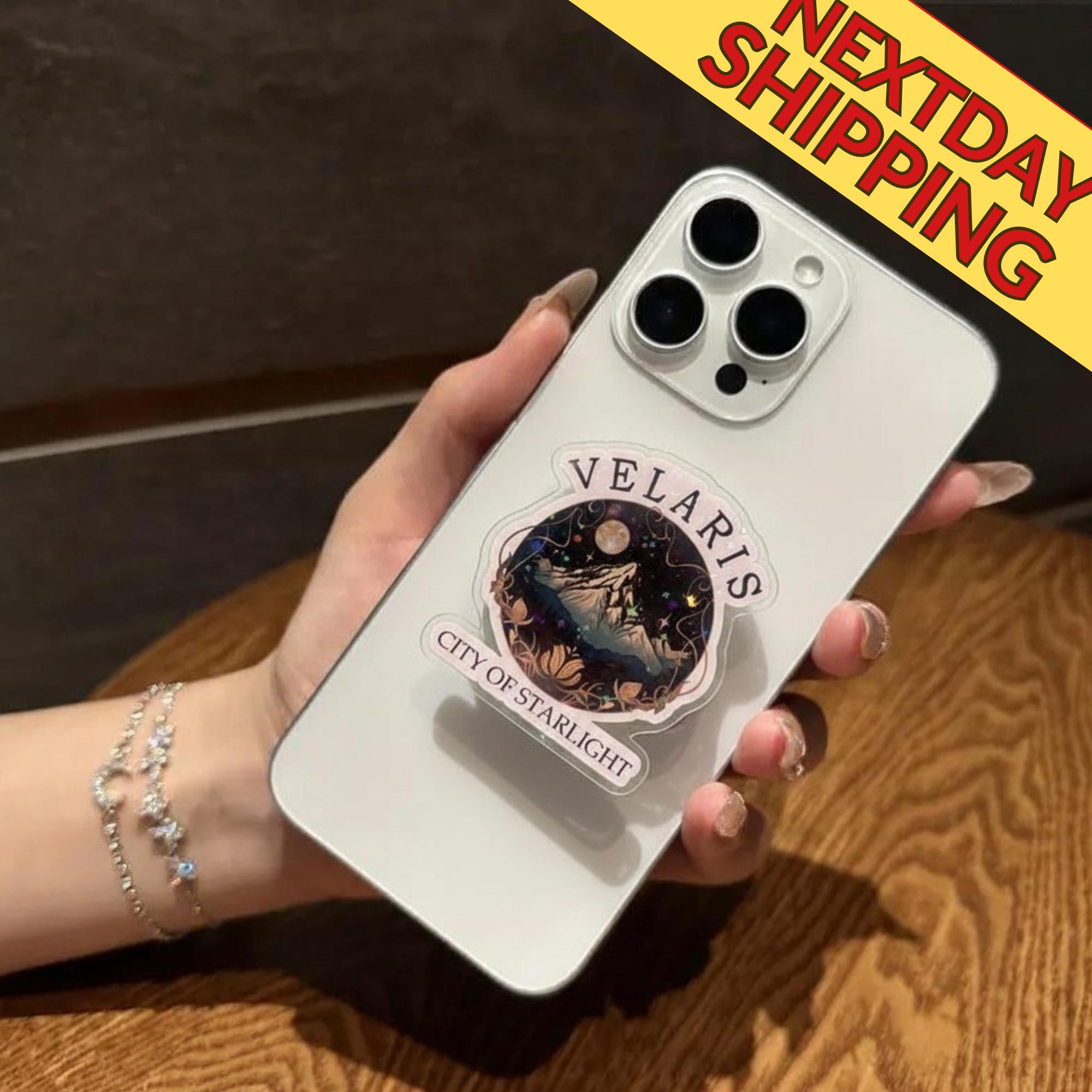 City of Starlight Phone Grip – Magical Mountain and Starry Night Design, Perfect Gift for Fantasy Fans & Book Lovers