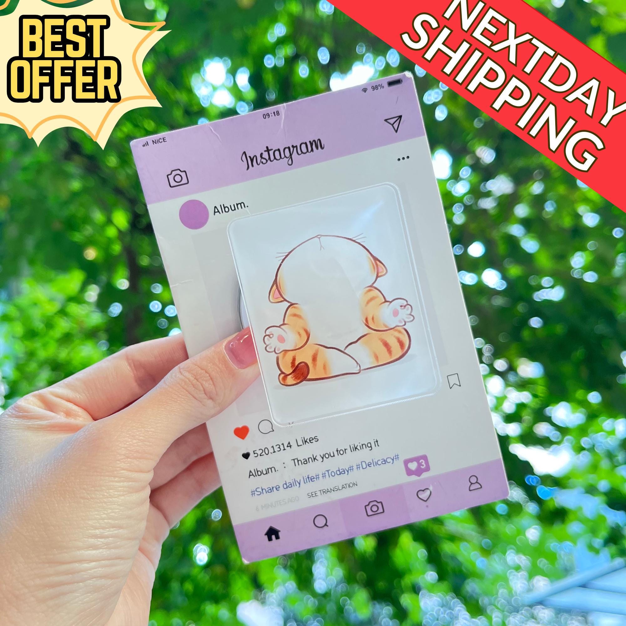 Cute Cat Magnetic Phone Stand: Adorable Cat Backside Phone Grip, Kawaii Magsafe Phone Holder, Perfect Gift for Cat Lovers