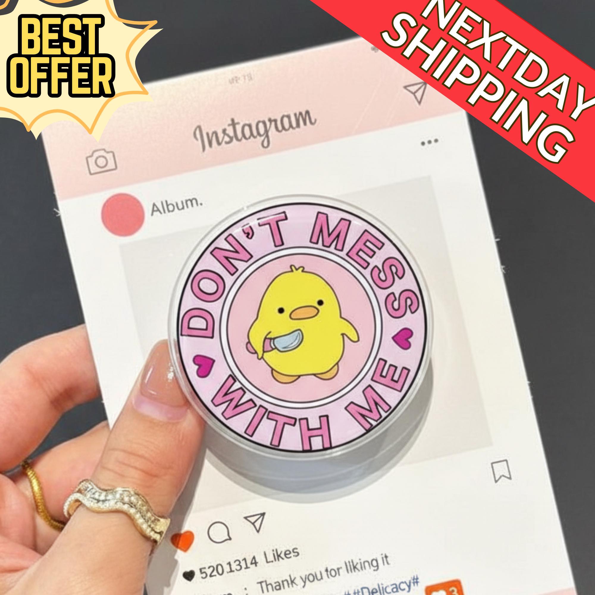 Don’t Mess With Me Magsafe Phone Grip – Cute Yellow Chick with Knife Magnetic Phone Stand, Fun Phone Decor, Sassy Phone Accessory