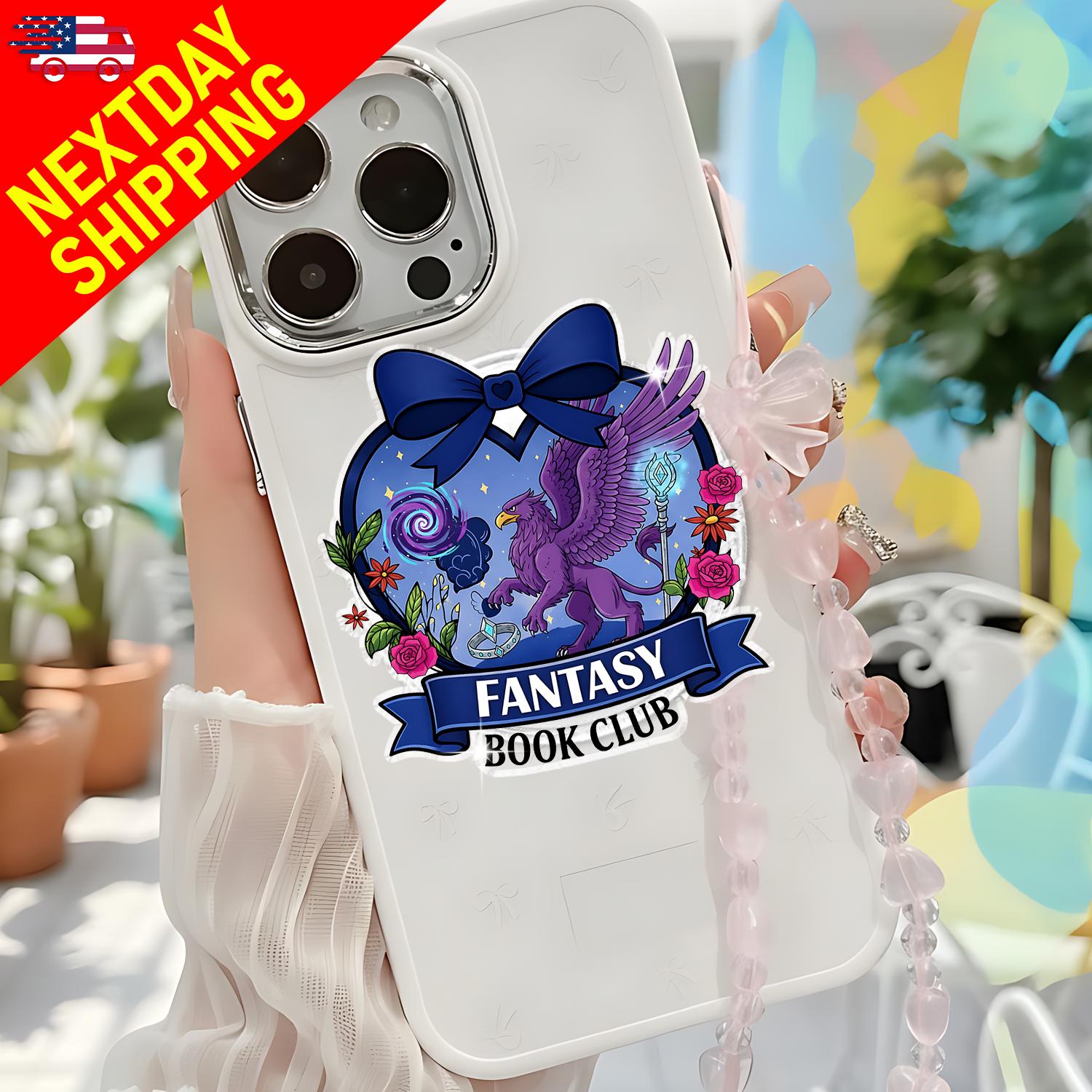 Fantasy Book Club Heart MagSafe Phone Grip, Bookish Phone Holder for Fantasy Readers, Cozy Reading Gift, Magnetic Phone Grip