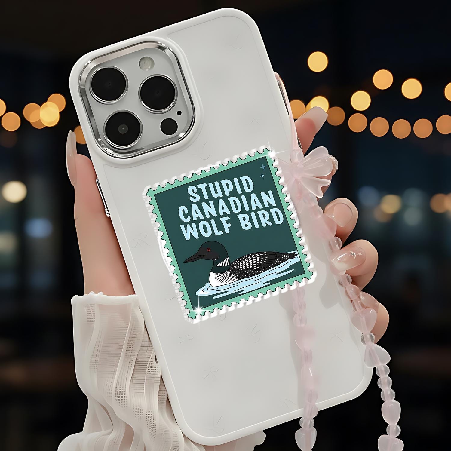 Heated Rivalry Magnetic Phone Grip, Stupid Canadian Wolf Bird Meme Pop Grip, Cute Sarcastic Animal Phone Holder, Nature Humor Gift