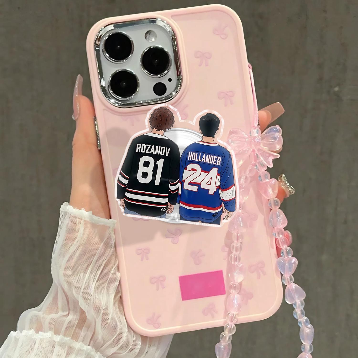 Hollander & Rozanov Hockey Jersey Magnetic Phone Grip, Hockey Sports Fan Phone Holder, Heated Rivalry Grip, Sporty Magnetic Phone Holder