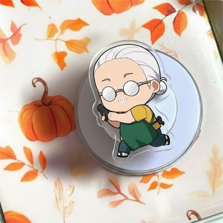 Kawaii Shooter MagSafe Phone Grip, Anime Character Popgrip, Funny Cartoon Phone Stand, Gift for Anime Fans