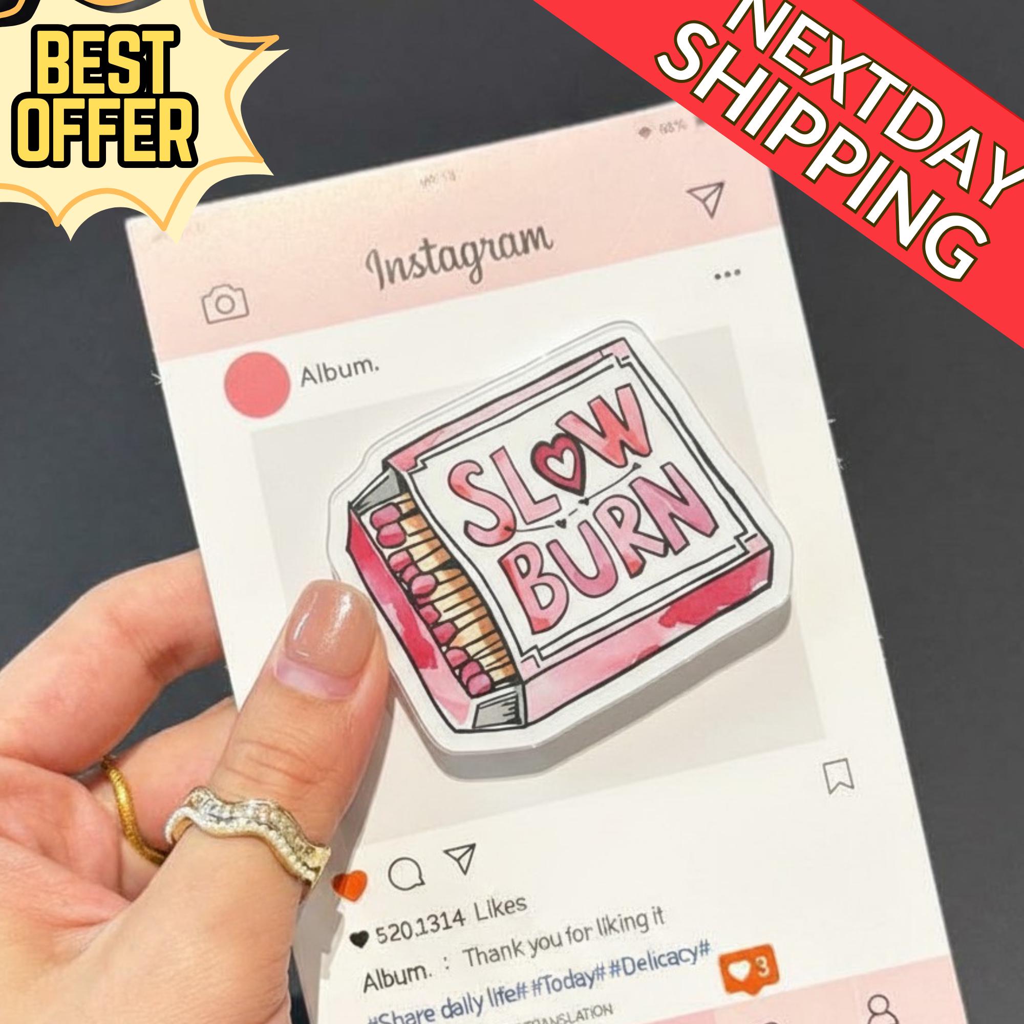 Slow Burn Magnetic Phone Grip – Magsafe Bookish Griptok, Heartwarming Book Lover Gift, Perfect Gift for Reading Lovers