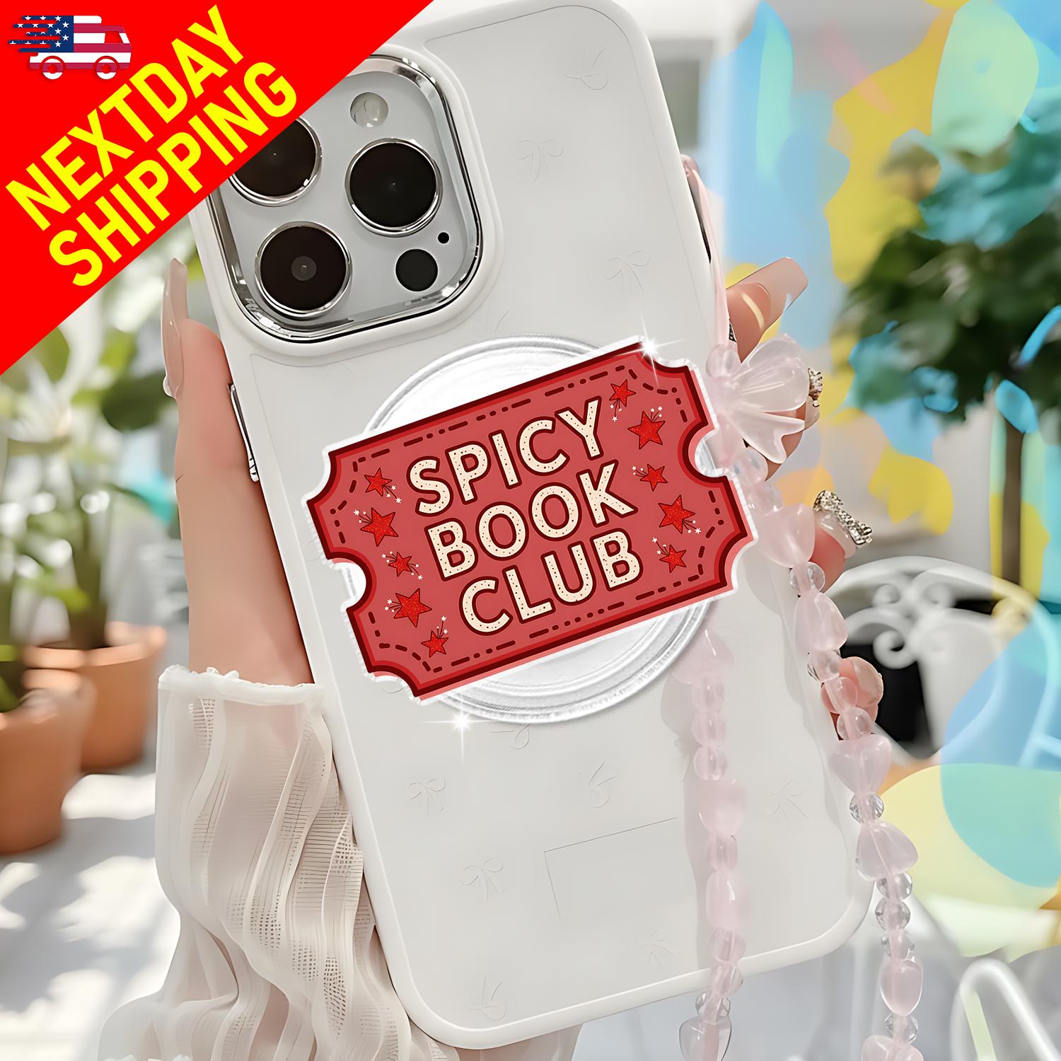 Spicy Book Club MagSafe Phone Grip – Fun Bookish Phone Holder for Spicy Romance Readers, Cute Phone Magnetic - Gift For Book Lovers