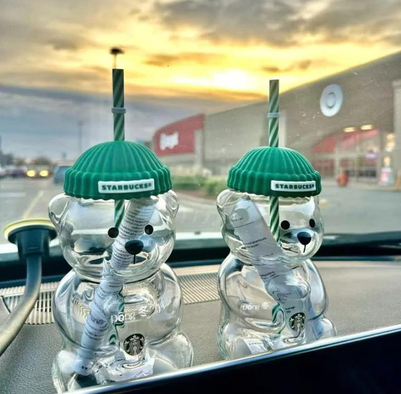 Starbuck Bear Cup Limited Edition - Glass Bear Cup